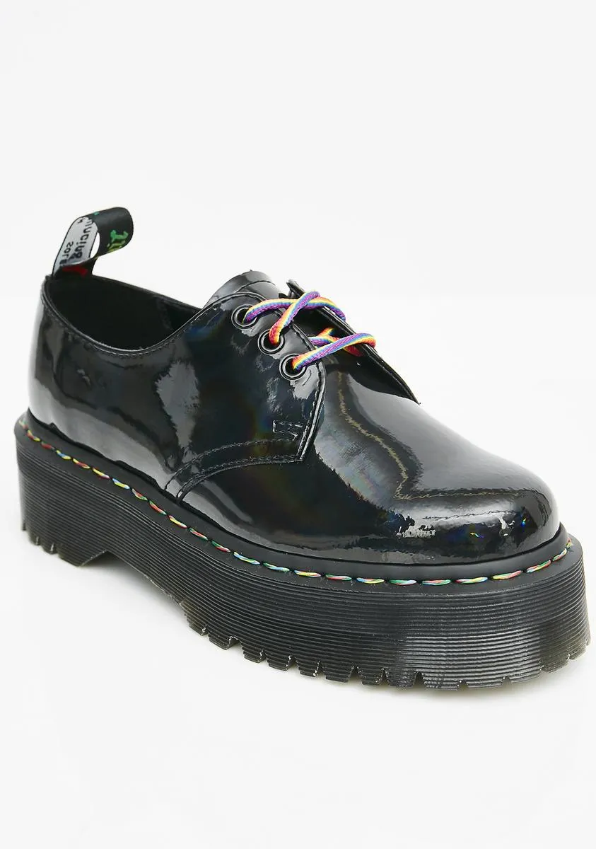 1461 Rainbow Patent Quad Shoes