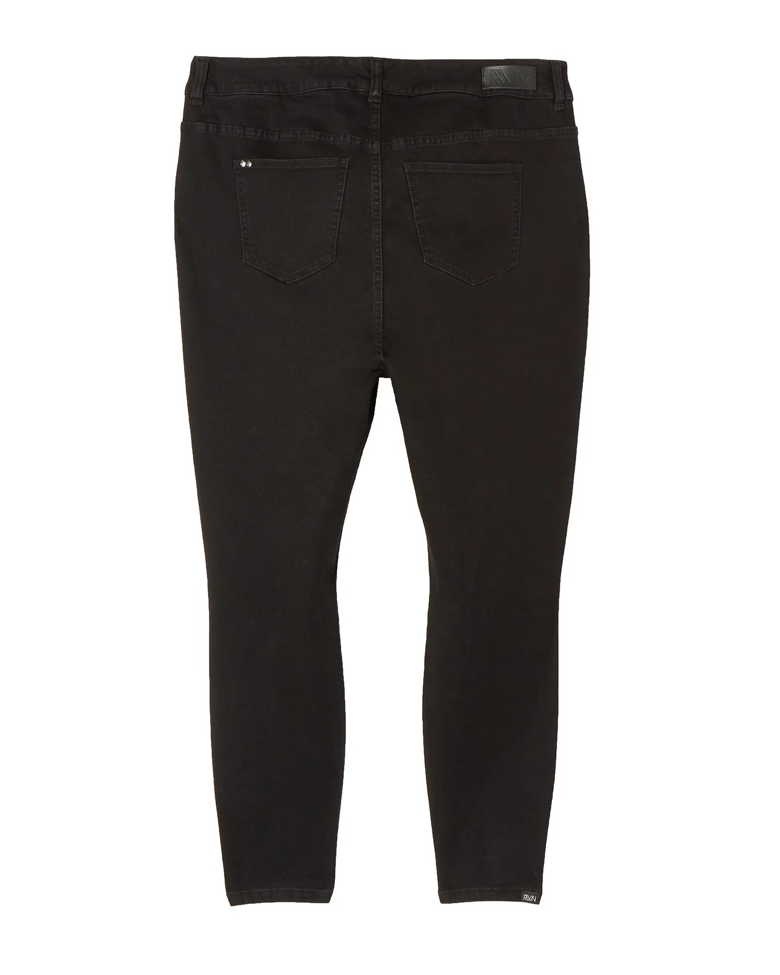 Baxter High Rise Destructed Ankle Skinny | Black