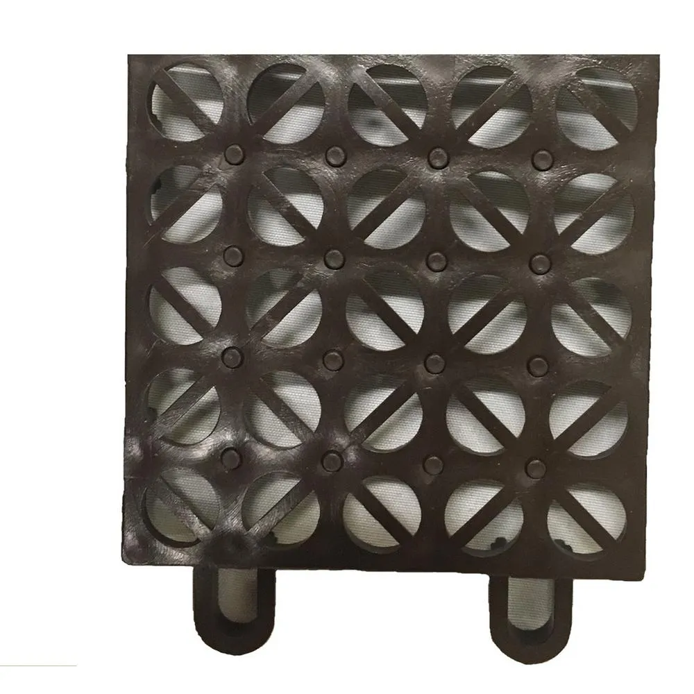 Brown Regenerated 22 in. x 22 in. Polypropylene Interlocking Floor Mat System (Set of 4 Tiles)