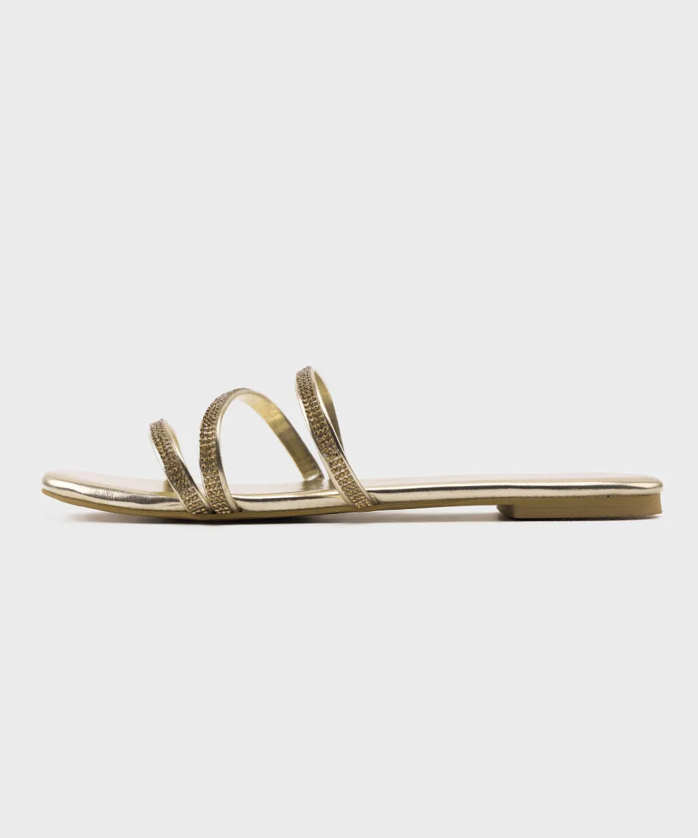 Embellished Square-toe Flats