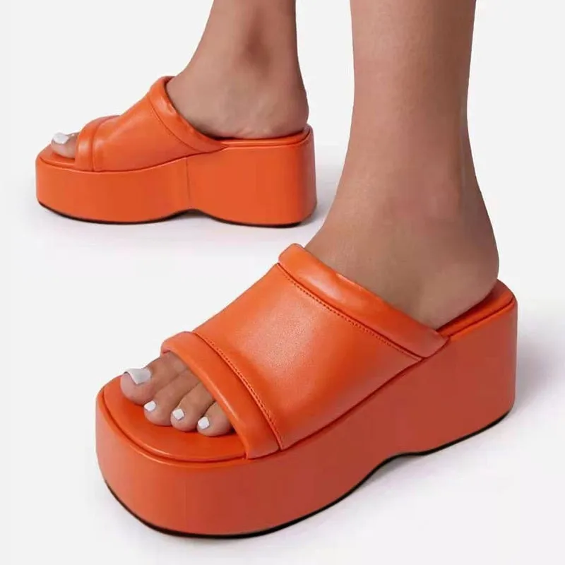 Purpdrank - Women Sandals 2023 New Platform Sandals With Wedge Shoes For Women Summer Sandals Heels Women Slippers Wedges Heel Zapatos Mujer