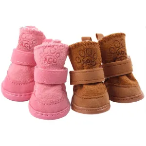 Soft And Warm Pet Snow Boots Winter Small Dog Shoes